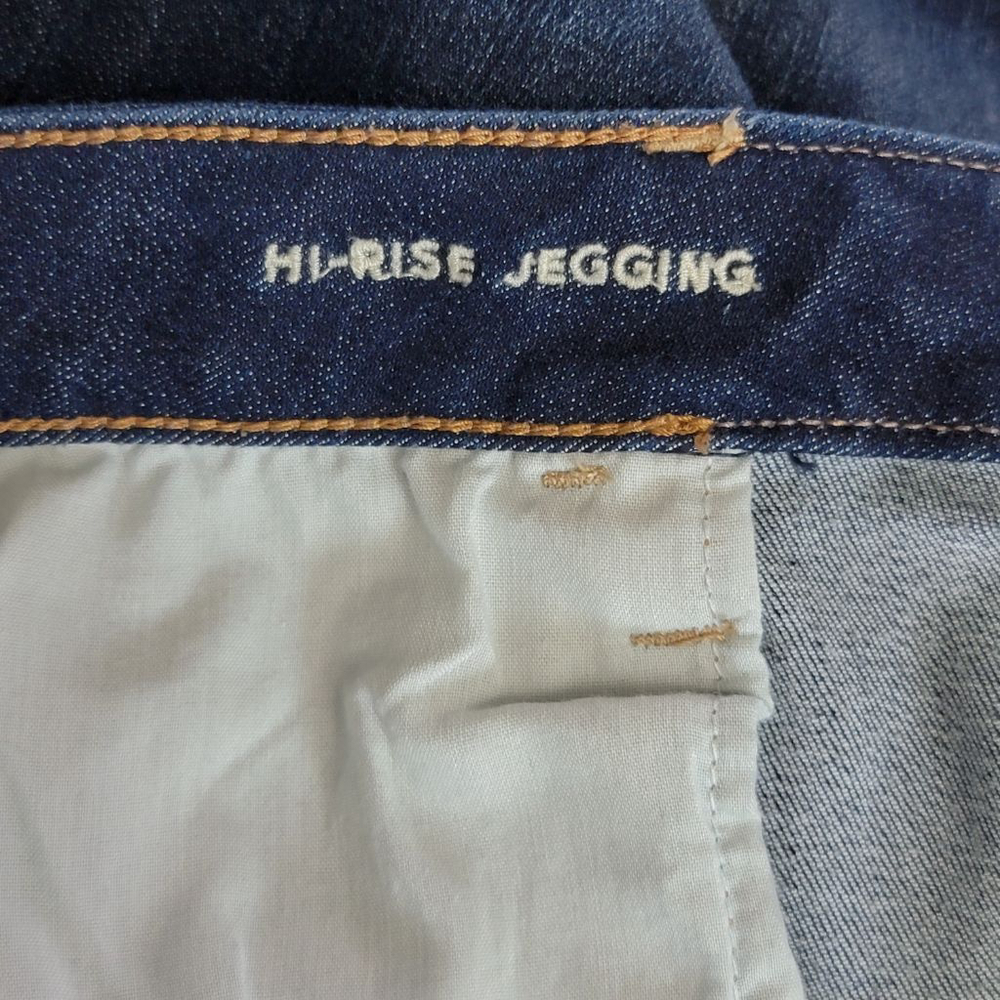 American Eagle Skinny Hi Rise Jegging Jeans Dark Blue Wash Stretch AE 16 Long L - Picture 10 of 11